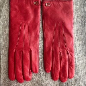 Coach womens leather gloves